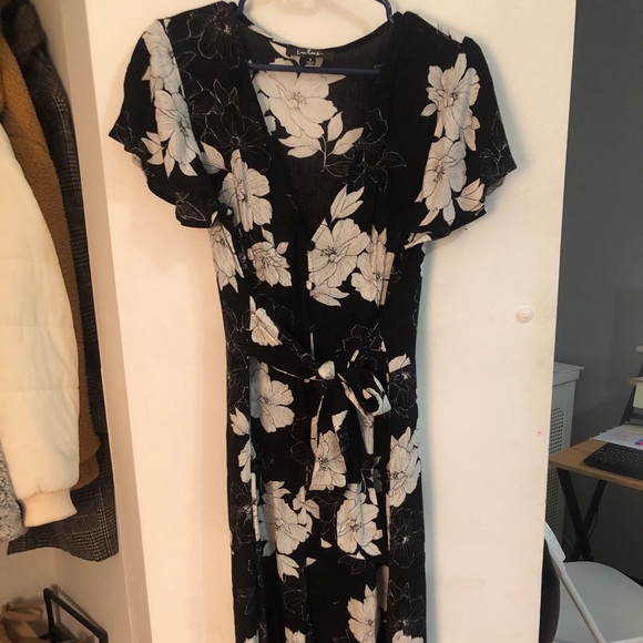 Black floral print jumpsuit - Picture 5 of 6